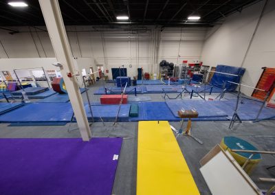 View of gym at Legends Gymnastics in North Andover, MA.