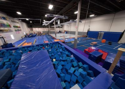 Floor room at Legends Gymnastics in North Andover, MA.