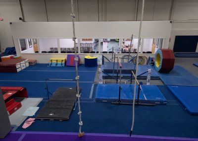 Ropes at Legends Gymnastics in North Andover, MA.
