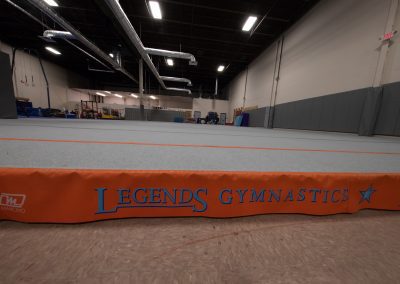 Gym floor at Legends Gymnastics in North Andover, MA.