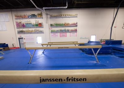 Beams for advanced class at Legends Gymnastics in North Andover, MA.